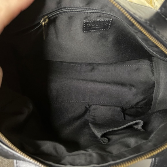 CHANEL Wild Stitch Calfskin Leather Handbag Zip Tote Purse - Picture 11 of 16